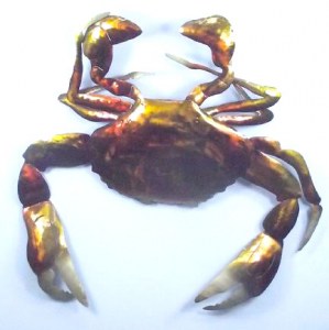 JMA-008    Metalic Gold Crab  16 x 17 x 1